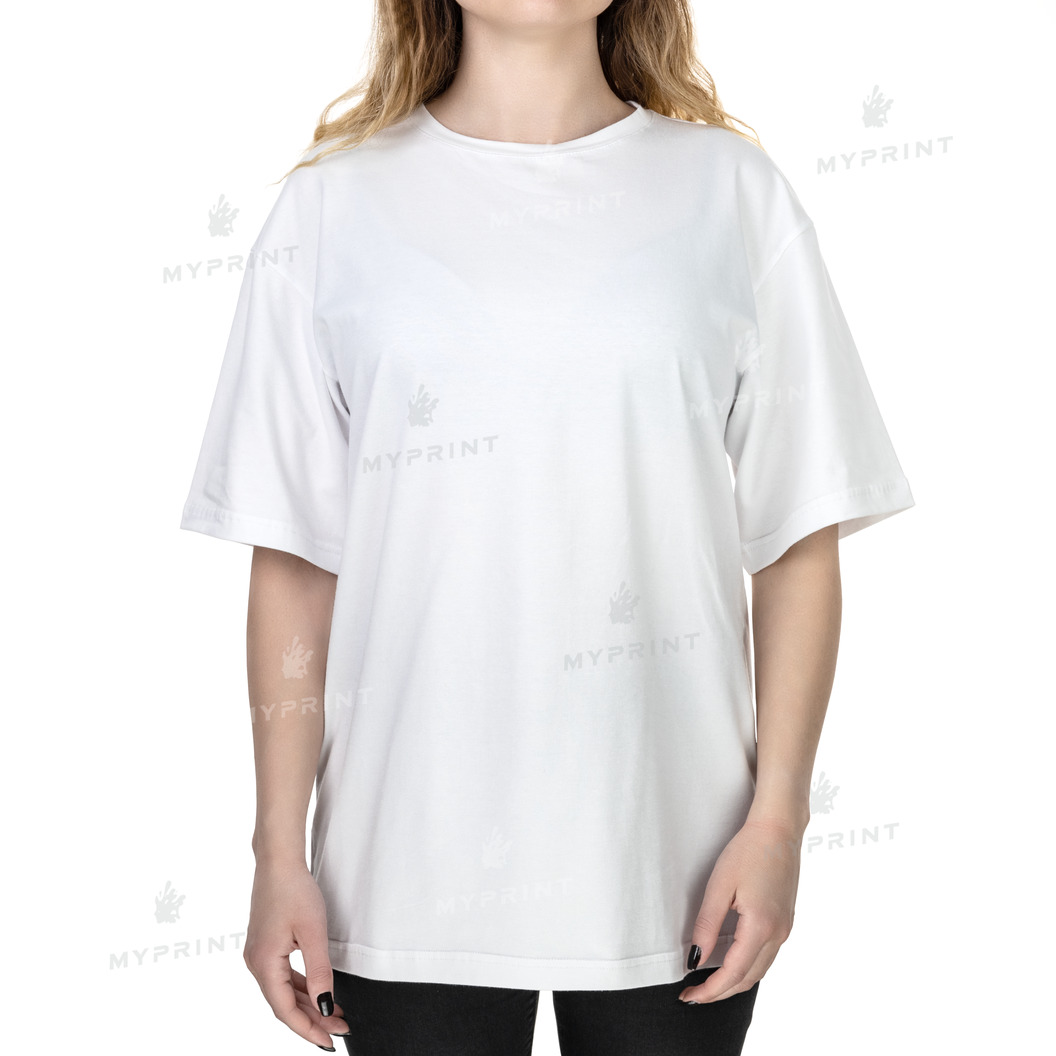 T-shirt unisex oversized cotton/elastane 170 g/m², white, S (9456) - фото 3 T-shirt unisex oversized cotton/elastane 170 g/m², white, S (9456) - фото 3 - Blanks for sublimation