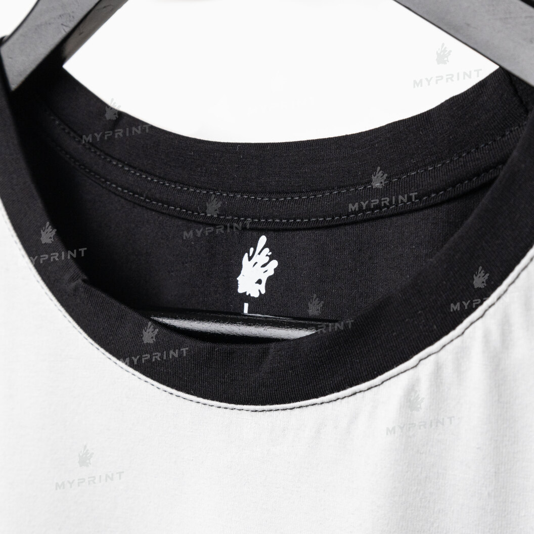 Men's T-shirt cotton/elastane 170 g/m², black-white, S (9491) - фото 4 Men's T-shirt cotton/elastane 170 g/m², black-white, S (9491) - фото 4 - Blanks for sublimation
