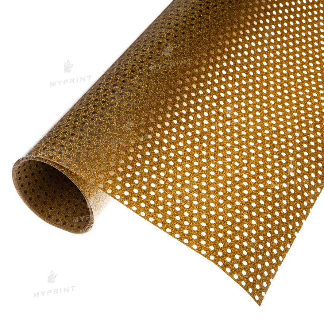 Термотрансферна плівка My Print Mesh Glitter в сітку золотиста 1 пог. м. (1*0,5 м) (7947) - фото 1 Термотрансферна плівка My Print Mesh Glitter в сітку золотиста 1 пог. м. (1*0,5 м) (7947) - фото 1 - Плотери і матеріали для порізки