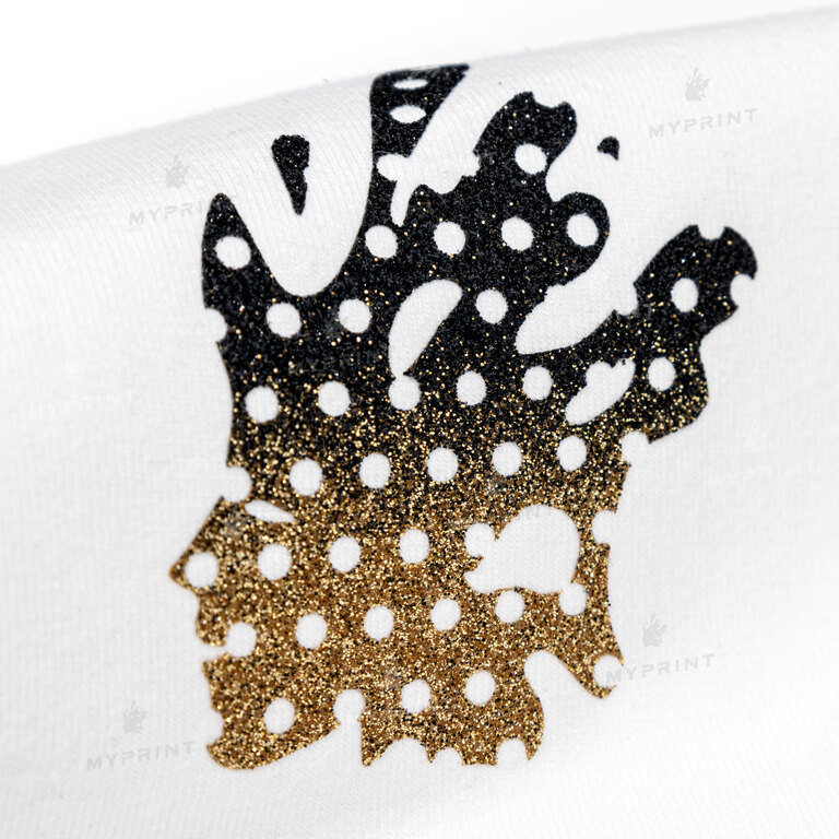 Термотрансферная пленка My Print Mesh Glitter в сетку золотисто-черная 1 пог. м. (1*0,5 м) (7949)  Термотрансферная пленка My Print Mesh Glitter в сетку золотисто-черная 1 пог. м. (1*0,5 м) (7949)
