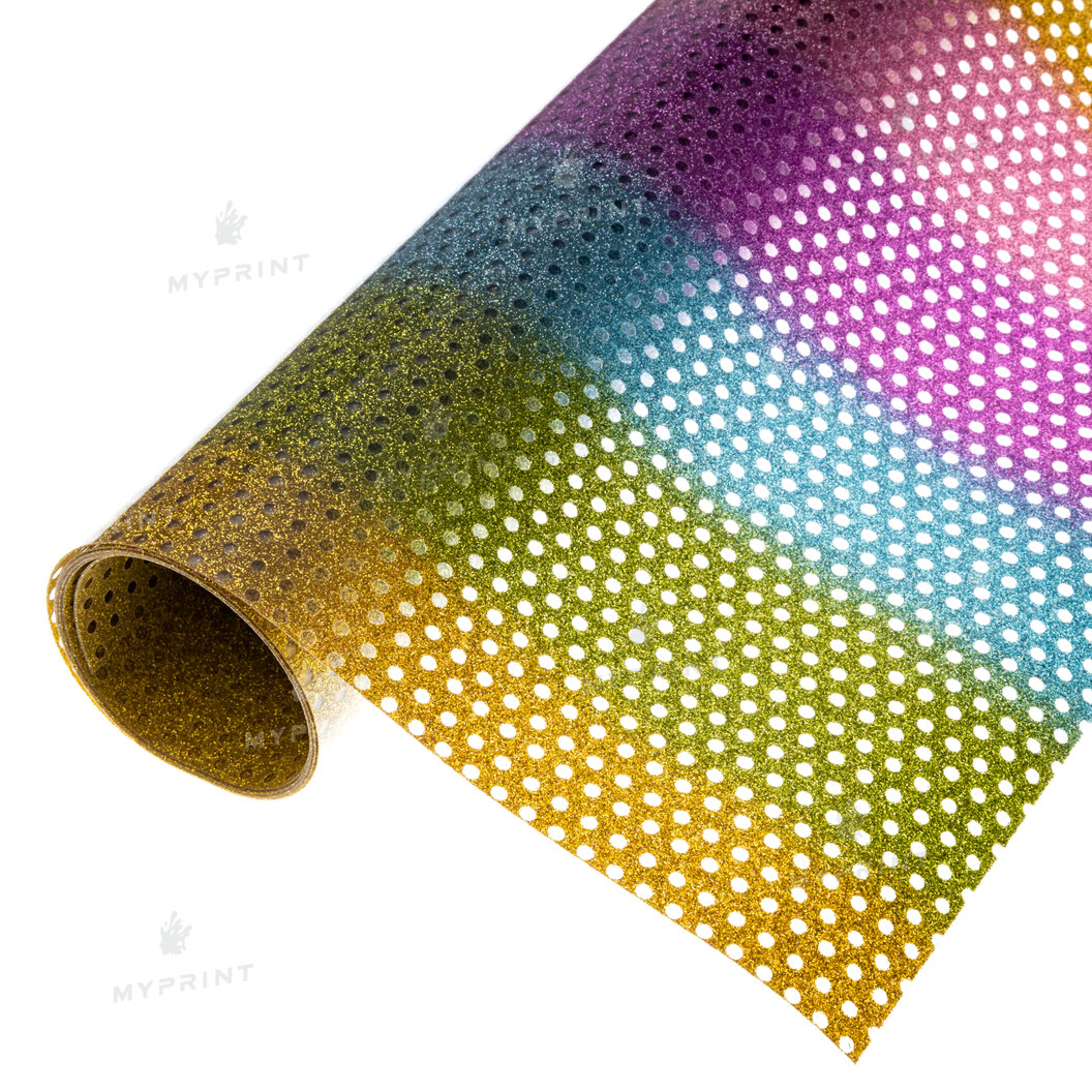 Термотрансферна плівка My Print Mesh Glitter в сітку різнокольорова M3 1 пог. м. (1*0,5 м) (7951) - фото 1 Термотрансферна плівка My Print Mesh Glitter в сітку різнокольорова M3 1 пог. м. (1*0,5 м) (7951) - фото 1 - Плотери і матеріали для порізки