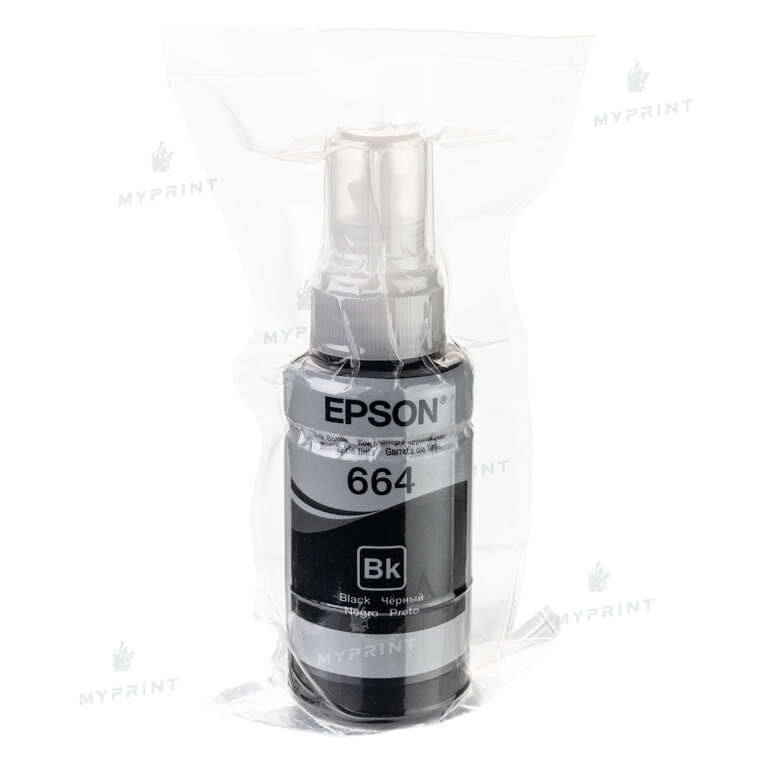 Чернила для принтера водорастворимые Epson T6641 (70 мл) black (7748)  Чернила для принтера водорастворимые Epson T6641 (70 мл) black (7748)