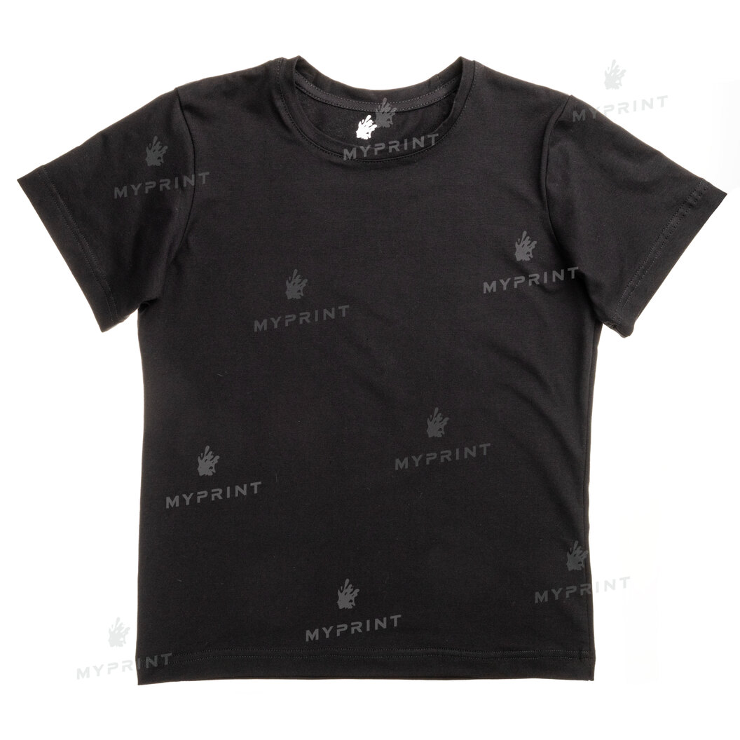 T-shirt for children cotton/elastane 170 g/m², black, 152 (9560) - фото 2 T-shirt for children cotton/elastane 170 g/m², black, 152 (9560) - фото 2 - Blanks for sublimation