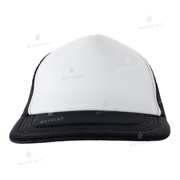 Кепка тракер для сублімації з прямим козирком чорна (9532) 