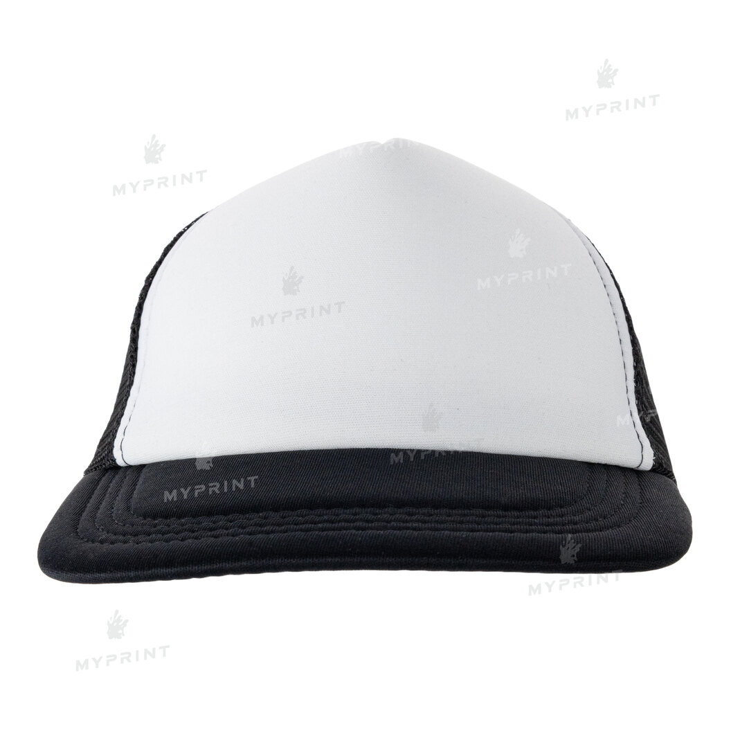 Кепка тракер для сублімації з прямим козирком чорна (9532) - фото 2 Кепка тракер для сублімації з прямим козирком чорна (9532) - фото 2 - Заготовки для сублімації
