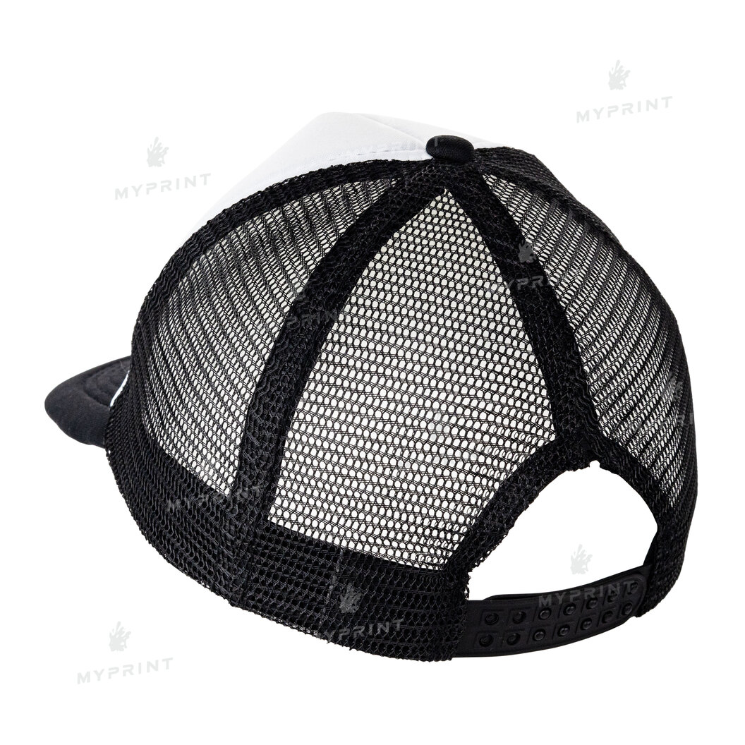 Кепка тракер для сублімації з прямим козирком чорна (9532) - фото 3 Кепка тракер для сублімації з прямим козирком чорна (9532) - фото 3 - Заготовки для сублімації