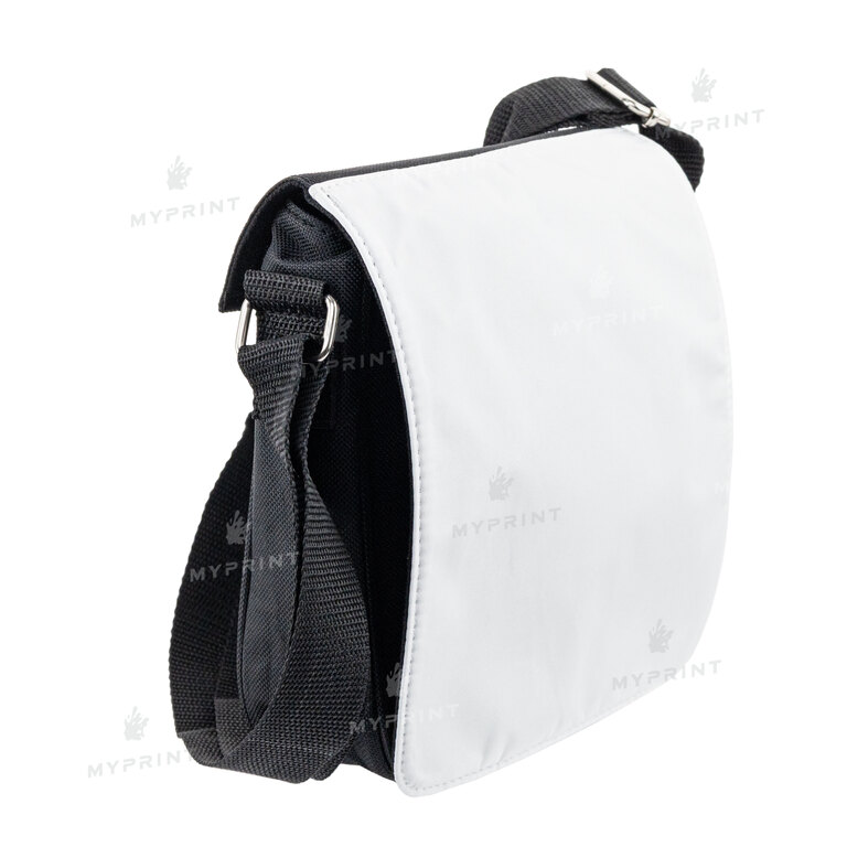 Bag for sublimation over the shoulder small black 22*18*5 cm (7371)  Bag for sublimation over the shoulder small black 22*18*5 cm (7371)