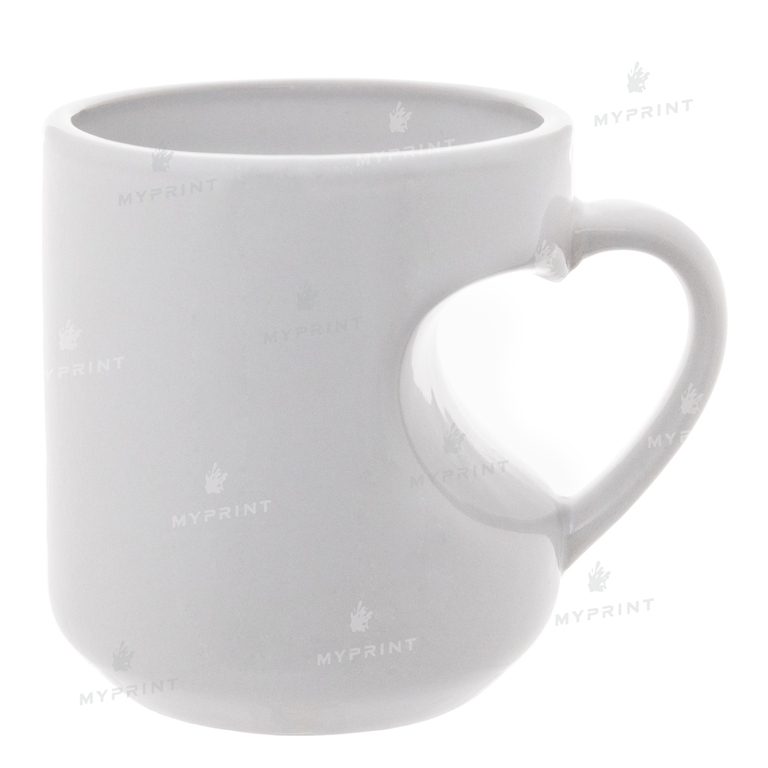 Кружка для сублимации белая в форме сердца 11 Oz (330 мл) (2061)  Кружка для сублимации белая в форме сердца 11 Oz (330 мл) (2061)