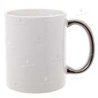 Кружка для сублимации белая с серебристой ручкой 11 Oz (330 мл) (6299) - фото 4 - Заготовки для сублимации