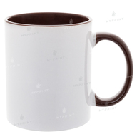 Кружка для сублимации цветная внутри с цветной ручкой коричневая 11 Oz (330 мл) (7172) - фото 1 Кружка для сублимации цветная внутри с цветной ручкой коричневая 11 Oz (330 мл) (7172) - фото 1 - Заготовки для сублимации