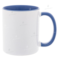 Кружка для сублимации цветная внутри с цветной ручкой синяя 11 Oz (330 мл) (4237) - фото 1 Кружка для сублимации цветная внутри с цветной ручкой синяя 11 Oz (330 мл) (4237) - фото 1 - Заготовки для сублимации