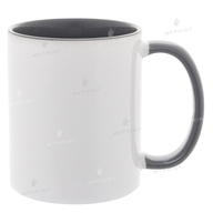 Кружка для сублимации цветная внутри с цветной ручкой серая 11 Oz (330 мл) (9297) - фото 1 Кружка для сублимации цветная внутри с цветной ручкой серая 11 Oz (330 мл) (9297) - фото 1 - Заготовки для сублимации