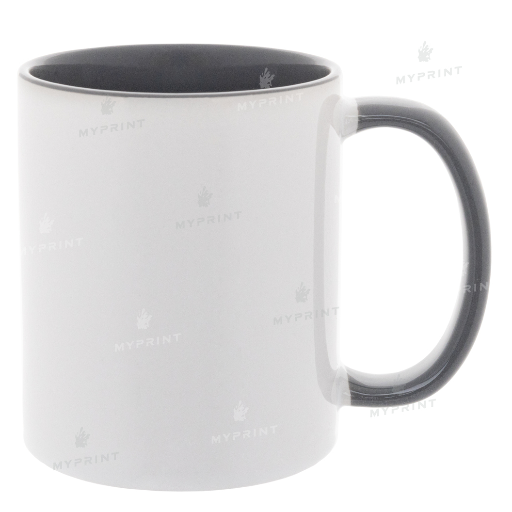 Кружка для сублимации цветная внутри с цветной ручкой серая 11 Oz (330 мл) (9297) - фото 1 Кружка для сублимации цветная внутри с цветной ручкой серая 11 Oz (330 мл) (9297) - фото 1 - Заготовки для сублимации