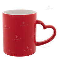 Чашка для сублімації хамелеон з ручкою у формі серця глянцева червона 11 Oz (330 мл) (2796) - фото 1 Чашка для сублімації хамелеон з ручкою у формі серця глянцева червона 11 Oz (330 мл) (2796) - фото 1 - Заготовки для сублімації