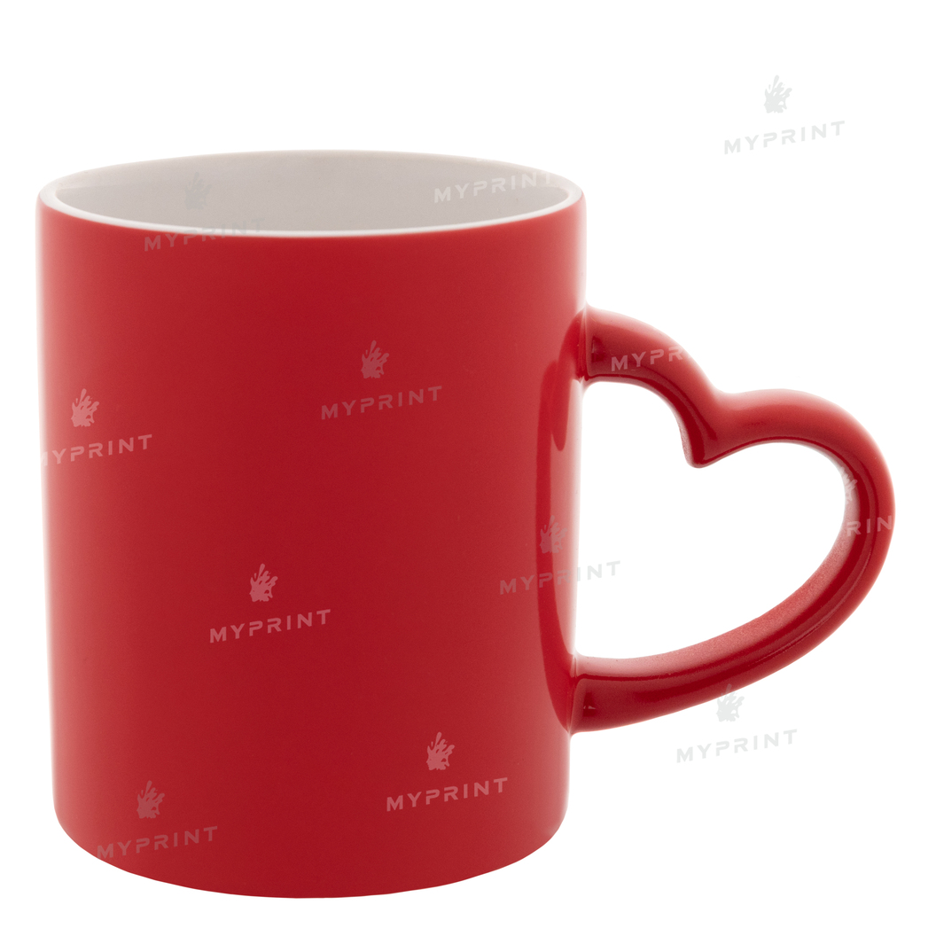 Чашка для сублімації хамелеон з ручкою у формі серця глянцева червона 11 Oz (330 мл) (2796) - фото 1 Чашка для сублімації хамелеон з ручкою у формі серця глянцева червона 11 Oz (330 мл) (2796) - фото 1 - Заготовки для сублімації