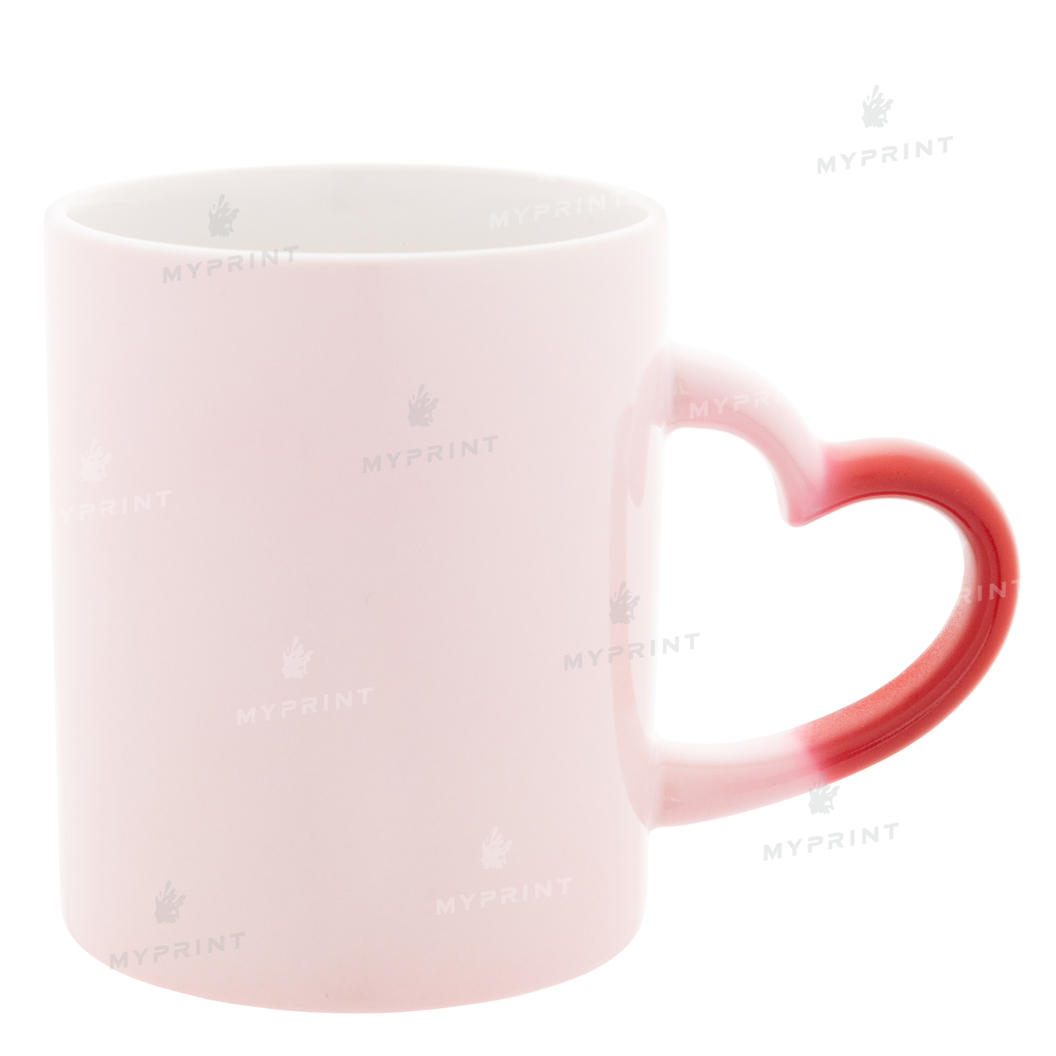 Чашка для сублімації хамелеон з ручкою у формі серця глянцева червона 11 Oz (330 мл) (2796) - фото 2 Чашка для сублімації хамелеон з ручкою у формі серця глянцева червона 11 Oz (330 мл) (2796) - фото 2 - Заготовки для сублімації