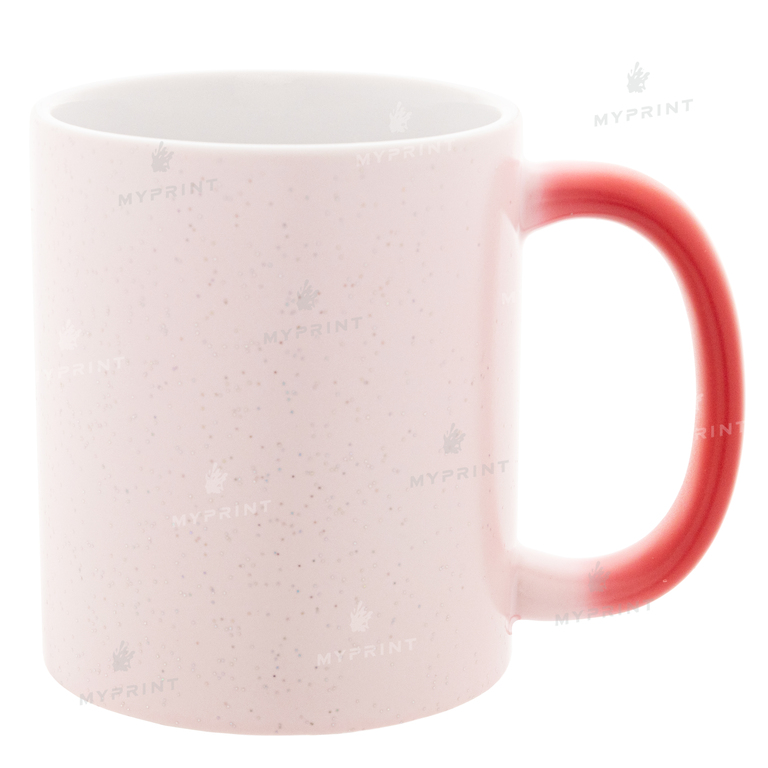 Кружка для сублимации хамелеон с блестками матовая красная 11 Oz (330 мл) (6306)  Кружка для сублимации хамелеон с блестками матовая красная 11 Oz (330 мл) (6306)