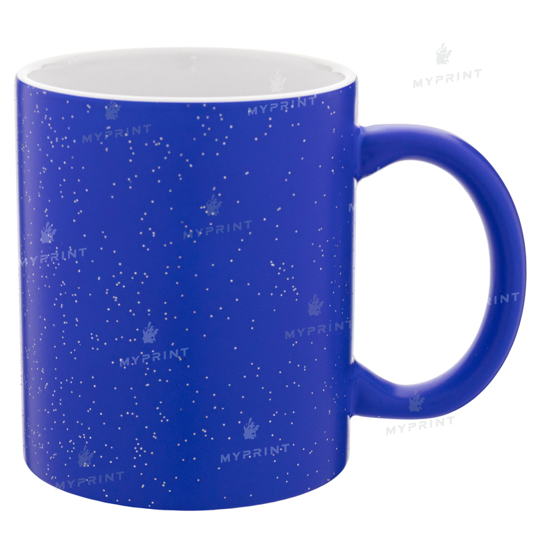 Кружка для сублимации хамелеон с блестками матовая синяя 11 Oz (330 мл) (6307)  Кружка для сублимации хамелеон с блестками матовая синяя 11 Oz (330 мл) (6307)