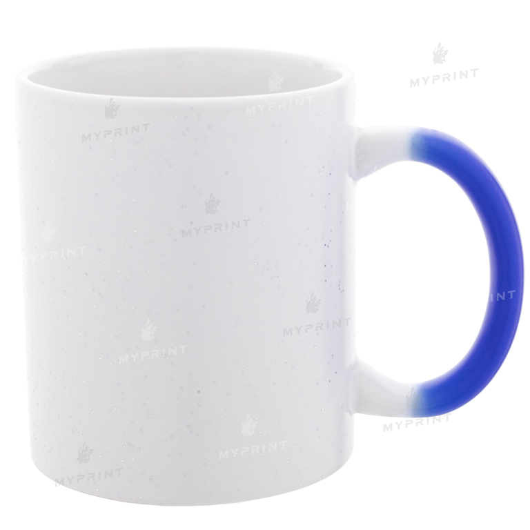 Кружка для сублимации хамелеон с блестками матовая синяя 11 Oz (330 мл) (6307)  Кружка для сублимации хамелеон с блестками матовая синяя 11 Oz (330 мл) (6307)