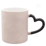 Чашка для сублімації хамелеон з ручкою у формі серця матова чорна 11 Oz (330 мл) (9497) - фото 2 Чашка для сублімації хамелеон з ручкою у формі серця матова чорна 11 Oz (330 мл) (9497) - фото 2 - Заготовки для сублімації