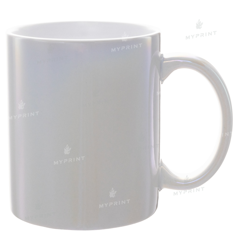 Кружка для сублимации металлик белая 11 Oz (330 мл) (6856)  Кружка для сублимации металлик белая 11 Oz (330 мл) (6856)