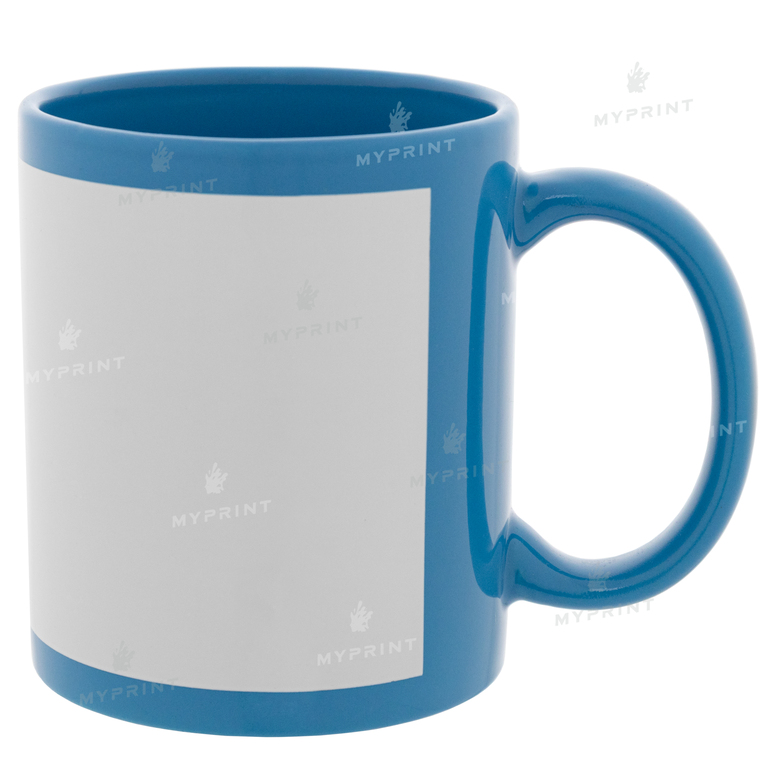 Кружка для сублимации цветная с областью для печати голубая 11 Oz (330 мл) (6084)  Кружка для сублимации цветная с областью для печати голубая 11 Oz (330 мл) (6084)
