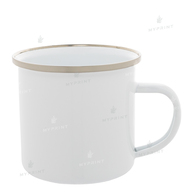 Sublimation mug metal enamel white with silver rim 11 Oz (330 ml) (2793) - фото 1 Sublimation mug metal enamel white with silver rim 11 Oz (330 ml) (2793) - фото 1 - Blanks for sublimation