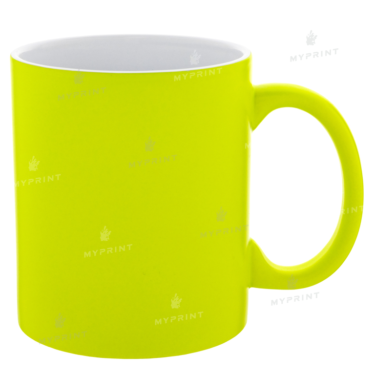 Кружка для сублимации цветная неоновая желтая 11 Oz (330 мл) (6093)  Кружка для сублимации цветная неоновая желтая 11 Oz (330 мл) (6093)