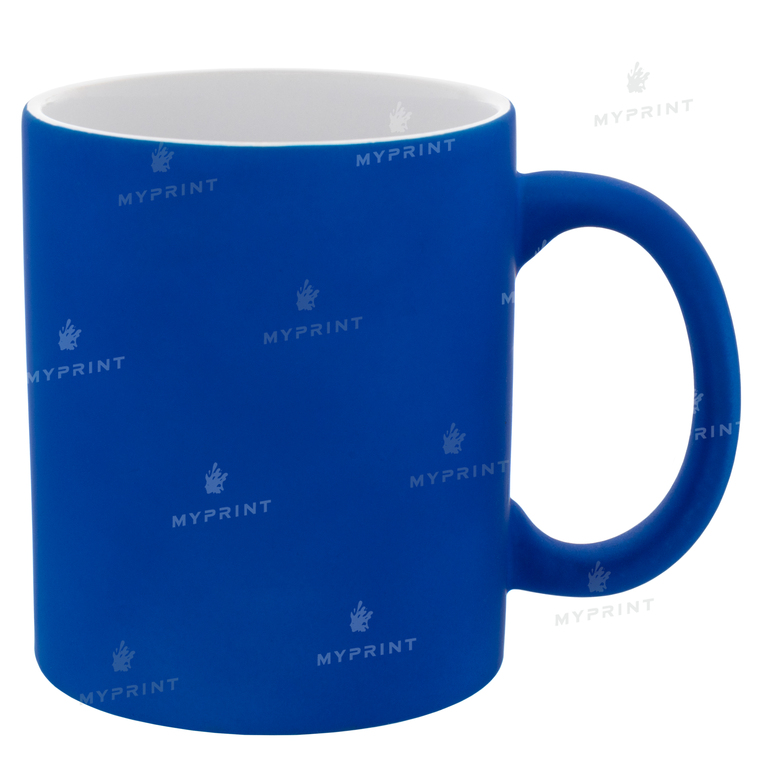 Кружка для сублимации прорезиненная (Soft-touch) синяя 11 Oz (330 мл) (6446)  Кружка для сублимации прорезиненная (Soft-touch) синяя 11 Oz (330 мл) (6446)