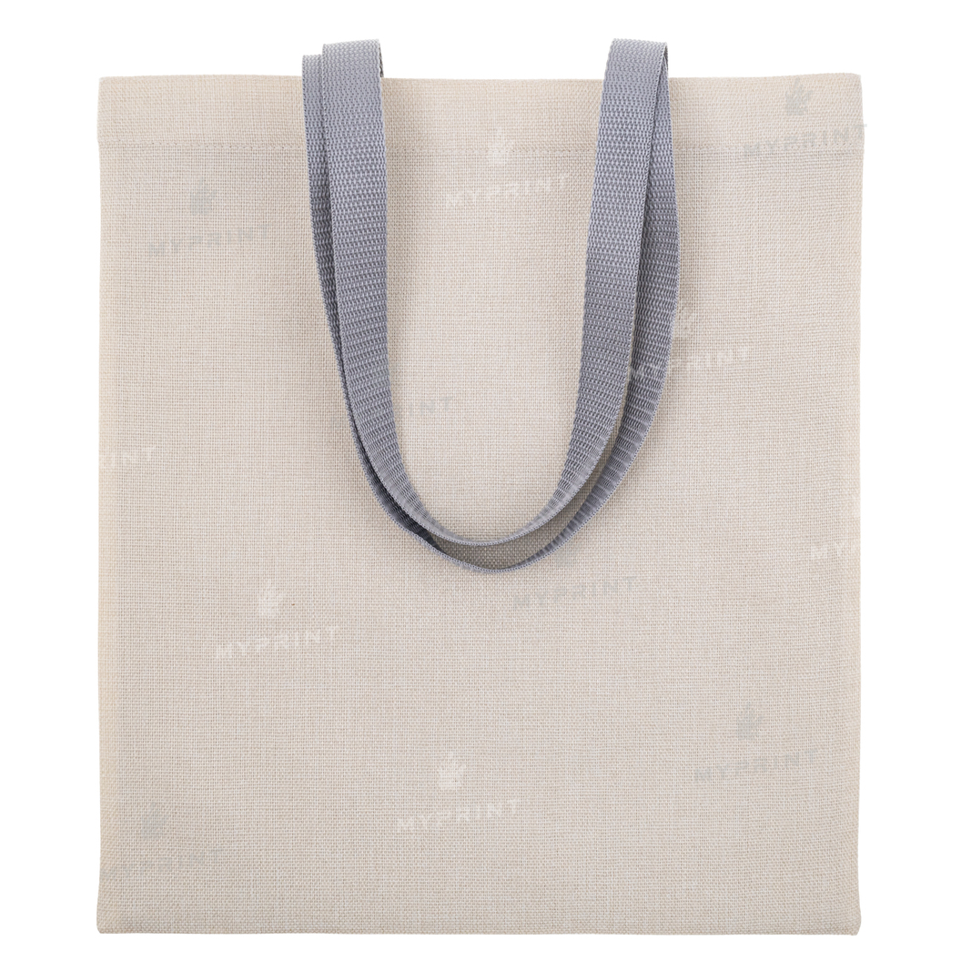 Shopper for sublimation linen vertical with gray handles 35*38.5 cm (9964) - фото 1 Shopper for sublimation linen vertical with gray handles 35*38.5 cm (9964) - фото 1 - Blanks for sublimation