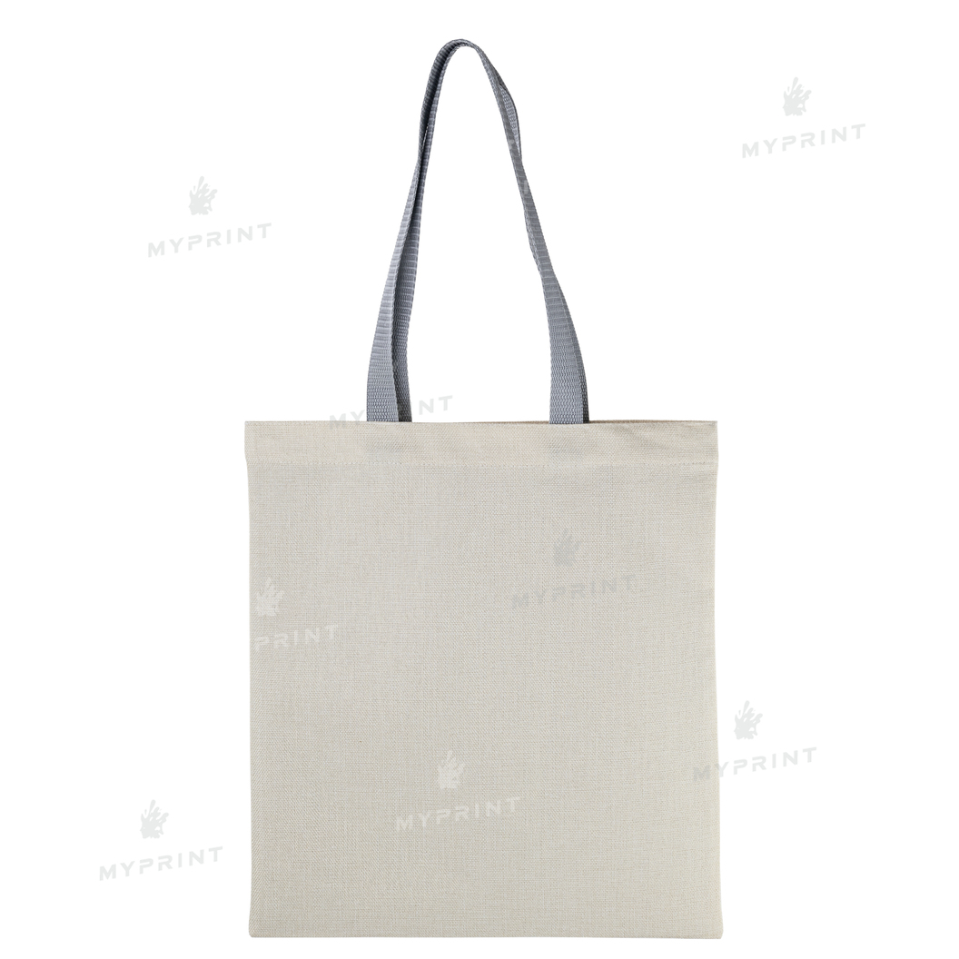 Shopper for sublimation linen vertical with gray handles 35*38.5 cm (9964) - фото 2 Shopper for sublimation linen vertical with gray handles 35*38.5 cm (9964) - фото 2 - Blanks for sublimation