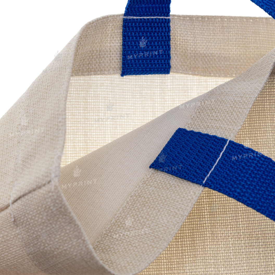 Shopper for sublimation linen vertical with blue handles 35*38.5 cm (9965) - фото 3 Shopper for sublimation linen vertical with blue handles 35*38.5 cm (9965) - фото 3 - Blanks for sublimation