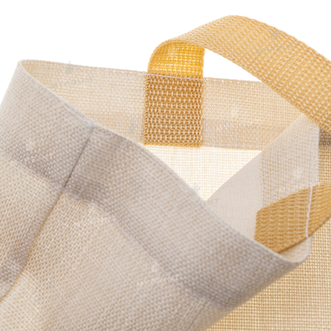 Shopper for sublimation linen horizontal with dark beige handles 40.5*35.5 cm (9972) - фото 3 Shopper for sublimation linen horizontal with dark beige handles 40.5*35.5 cm (9972) - фото 3 - Blanks for sublimation