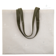 Shopper for sublimation linen horizontal with khaki handles 40.5*35.5 cm (9973) - фото 1 Shopper for sublimation linen horizontal with khaki handles 40.5*35.5 cm (9973) - фото 1 - Blanks for sublimation