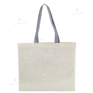 Shopper for sublimation linen horizontal with gray handles 40.5*35.5 cm (9976) - фото 2 Shopper for sublimation linen horizontal with gray handles 40.5*35.5 cm (9976) - фото 2 - Blanks for sublimation