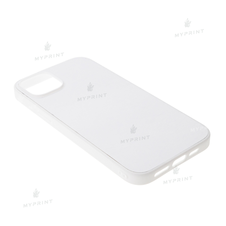 Чехол для сублимации 2D силиконовый (TPU) для iPhone 15 Plus белый (9893)  Чехол для сублимации 2D силиконовый (TPU) для iPhone 15 Plus белый (9893)