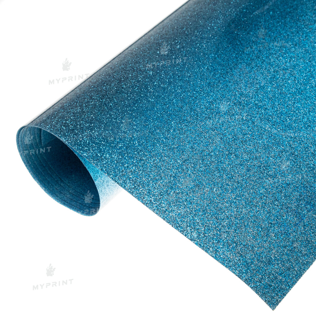 Thermal transfer film My Print PU Glitter blue 1 linear. m. (1*0.5 m) (9824) - фото 1 Thermal transfer film My Print PU Glitter blue 1 linear. m. (1*0.5 m) (9824) - фото 1 - Consumables for printing