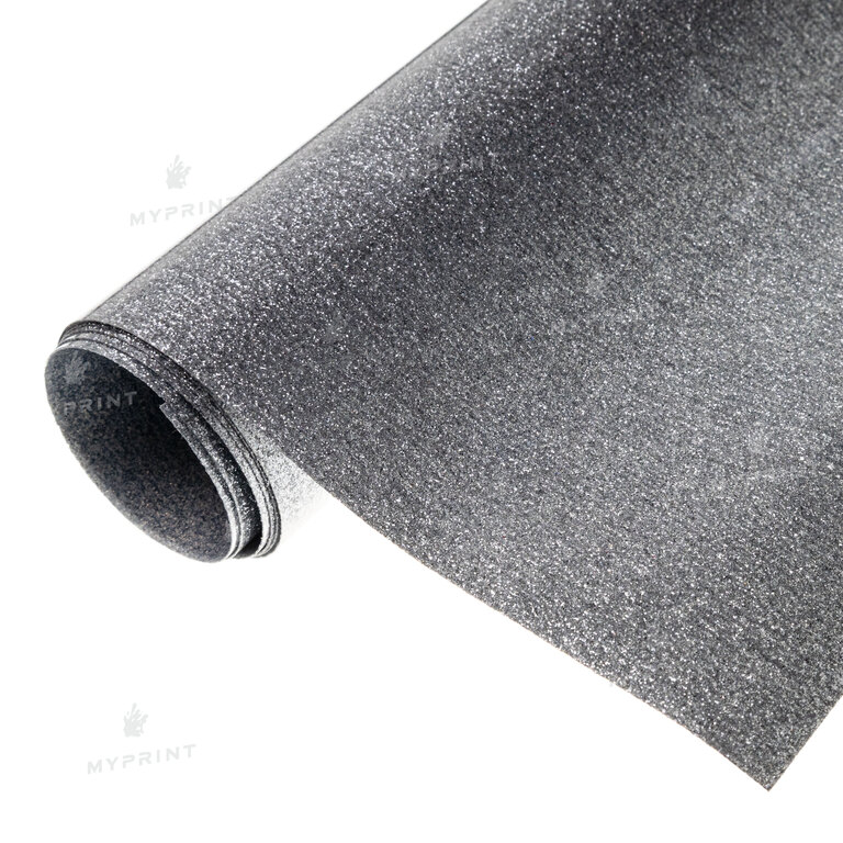 Thermal transfer film My Print PU Glitter gray 1 linear. m. (1*0.5 m) (9814)  Thermal transfer film My Print PU Glitter gray 1 linear. m. (1*0.5 m) (9814)