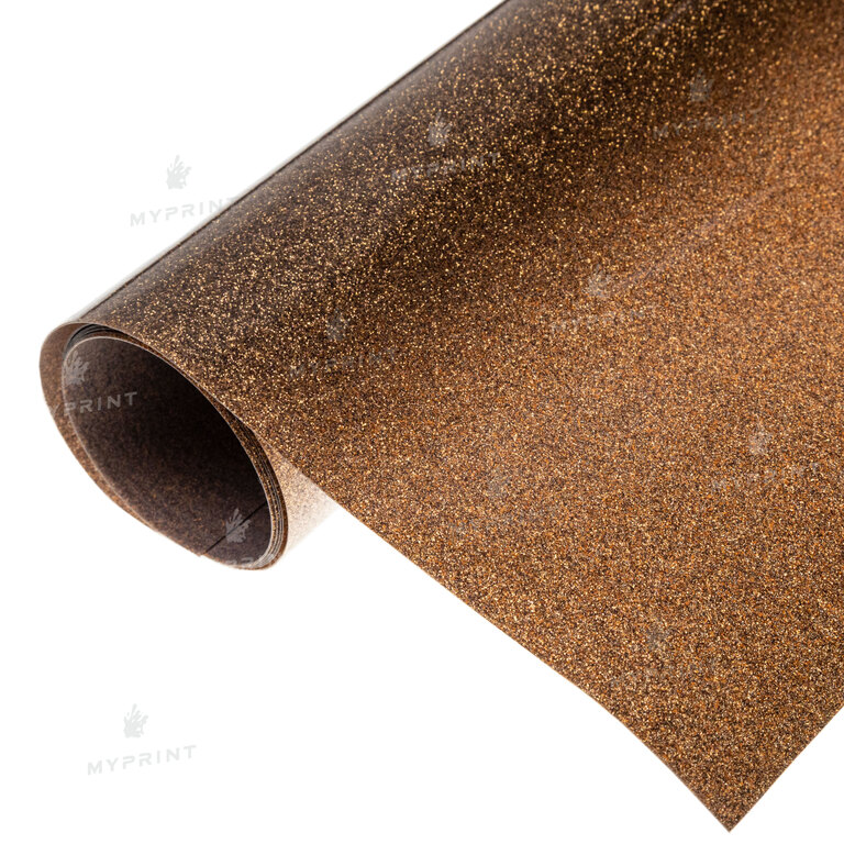 Термотрансферная пленка My Print PU Glitter коричневая 1 пог. м. (1*0,5 м) (9815)  Термотрансферная пленка My Print PU Glitter коричневая 1 пог. м. (1*0,5 м) (9815)