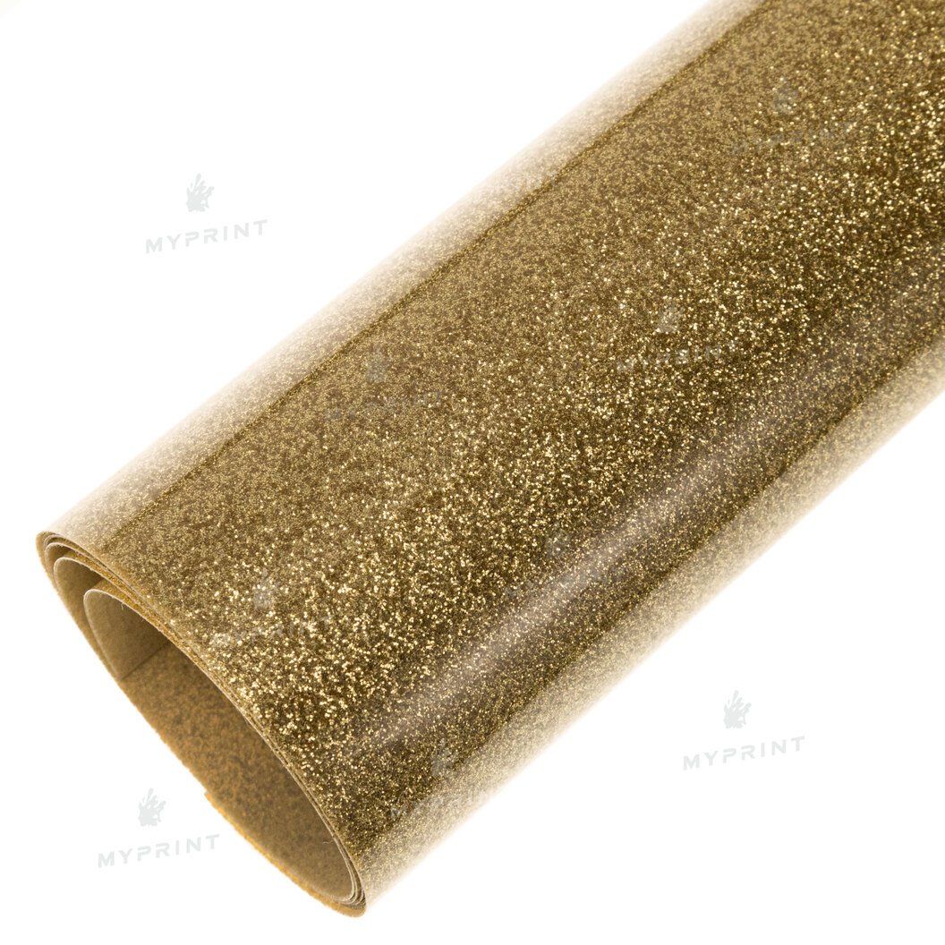 Термотрансферная пленка My Print PU Glitter золотистая 1 пог. м. (1*0,5 м) (9812) - фото 2 Термотрансферная пленка My Print PU Glitter золотистая 1 пог. м. (1*0,5 м) (9812) - фото 2 - Плоттеры резаки и материалы для резки