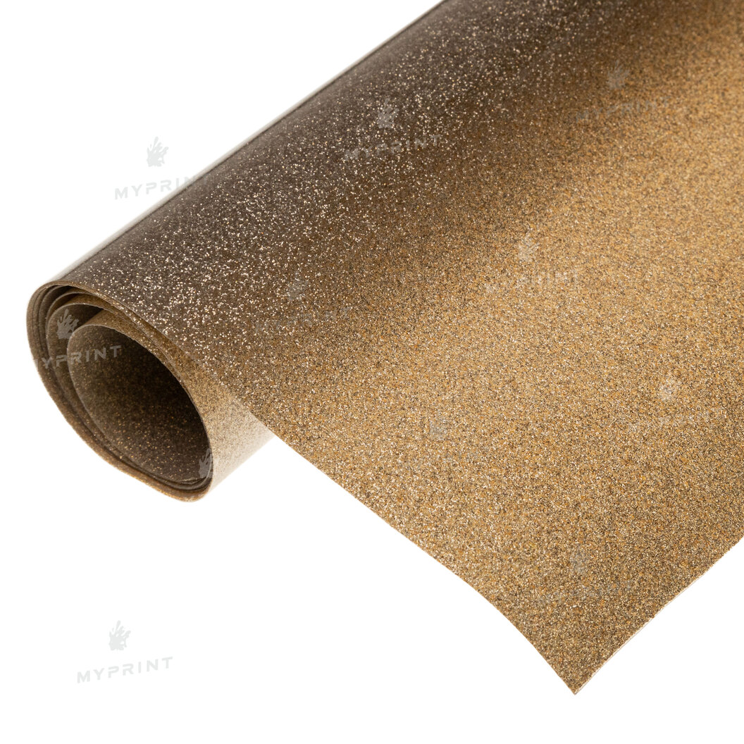 Термотрансферна плівка My Print PU Glitter світло-золотиста 1 пог. м. (1*0,5 м) (9826) - фото 1 Термотрансферна плівка My Print PU Glitter світло-золотиста 1 пог. м. (1*0,5 м) (9826) - фото 1 - Витратні матеріали для друку