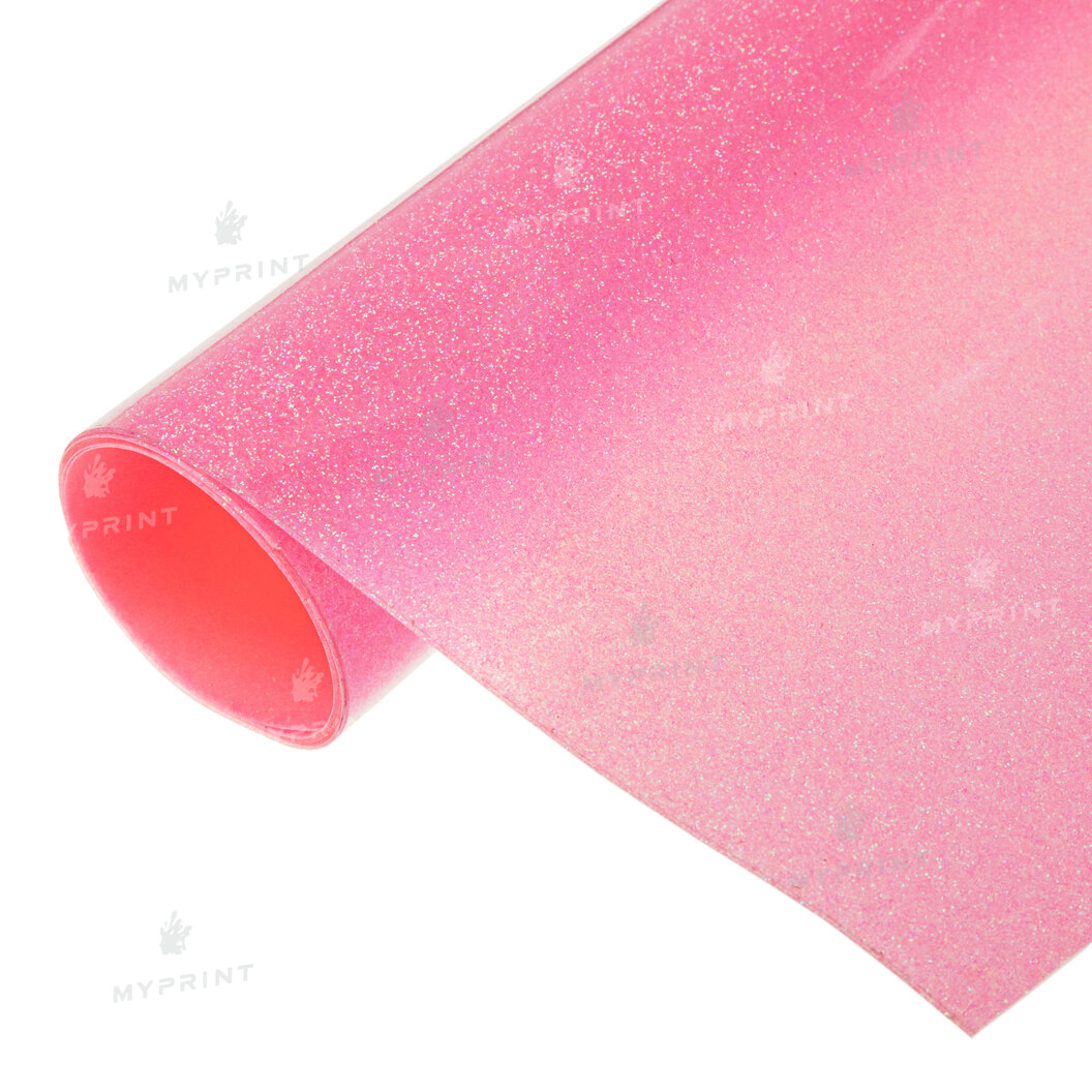 Термотрансферна плівка My Print PU Glitter неонова рожева 1 пог. м. (1*0,5 м) (9835) - фото 1 Термотрансферна плівка My Print PU Glitter неонова рожева 1 пог. м. (1*0,5 м) (9835) - фото 1 - Плотери і матеріали для порізки