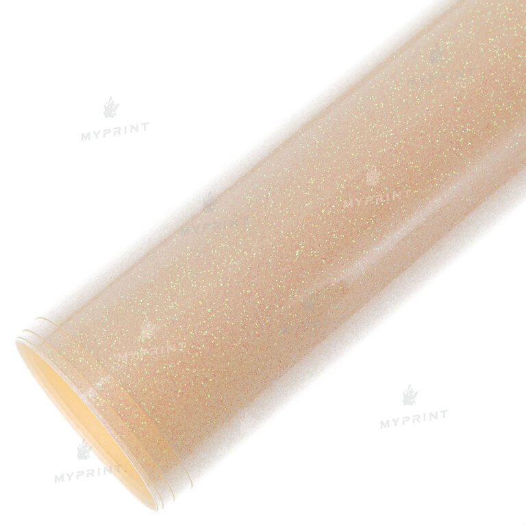 Термотрансферная пленка My Print PU Glitter белая с разноцветными блестками 1 пог. м. (1*0,5 м) (9833)  Термотрансферная пленка My Print PU Glitter белая с разноцветными блестками 1 пог. м. (1*0,5 м) (9833)