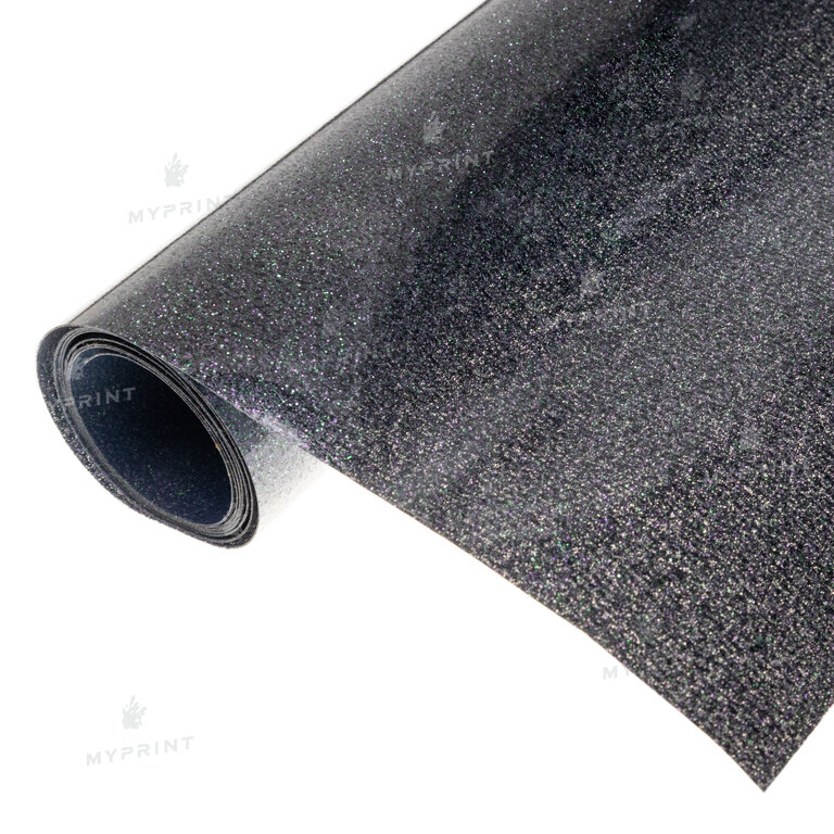 Термотрансферная пленка My Print PU Glitter неоновая черная 1 пог. м. (1*0,5 м) (9831)  Термотрансферная пленка My Print PU Glitter неоновая черная 1 пог. м. (1*0,5 м) (9831)