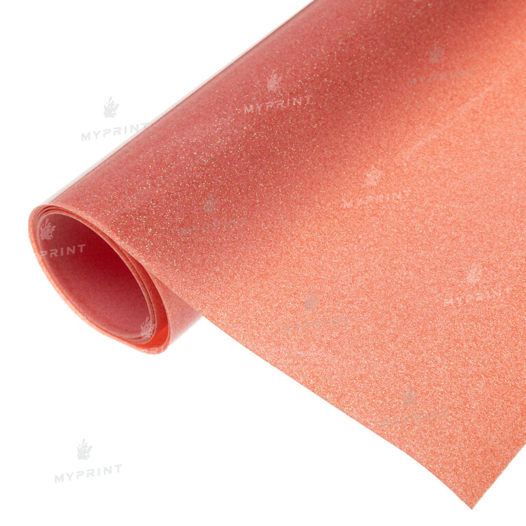 Thermal transfer film My Print PU Glitter neon red 1 linear. m. (1*0.5 m) (9830)  Thermal transfer film My Print PU Glitter neon red 1 linear. m. (1*0.5 m) (9830)