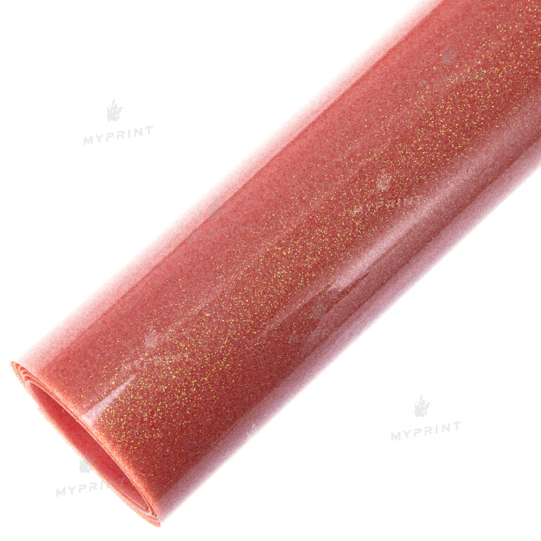 Thermal transfer film My Print PU Glitter neon red 1 linear. m. (1*0.5 m) (9830)  Thermal transfer film My Print PU Glitter neon red 1 linear. m. (1*0.5 m) (9830)