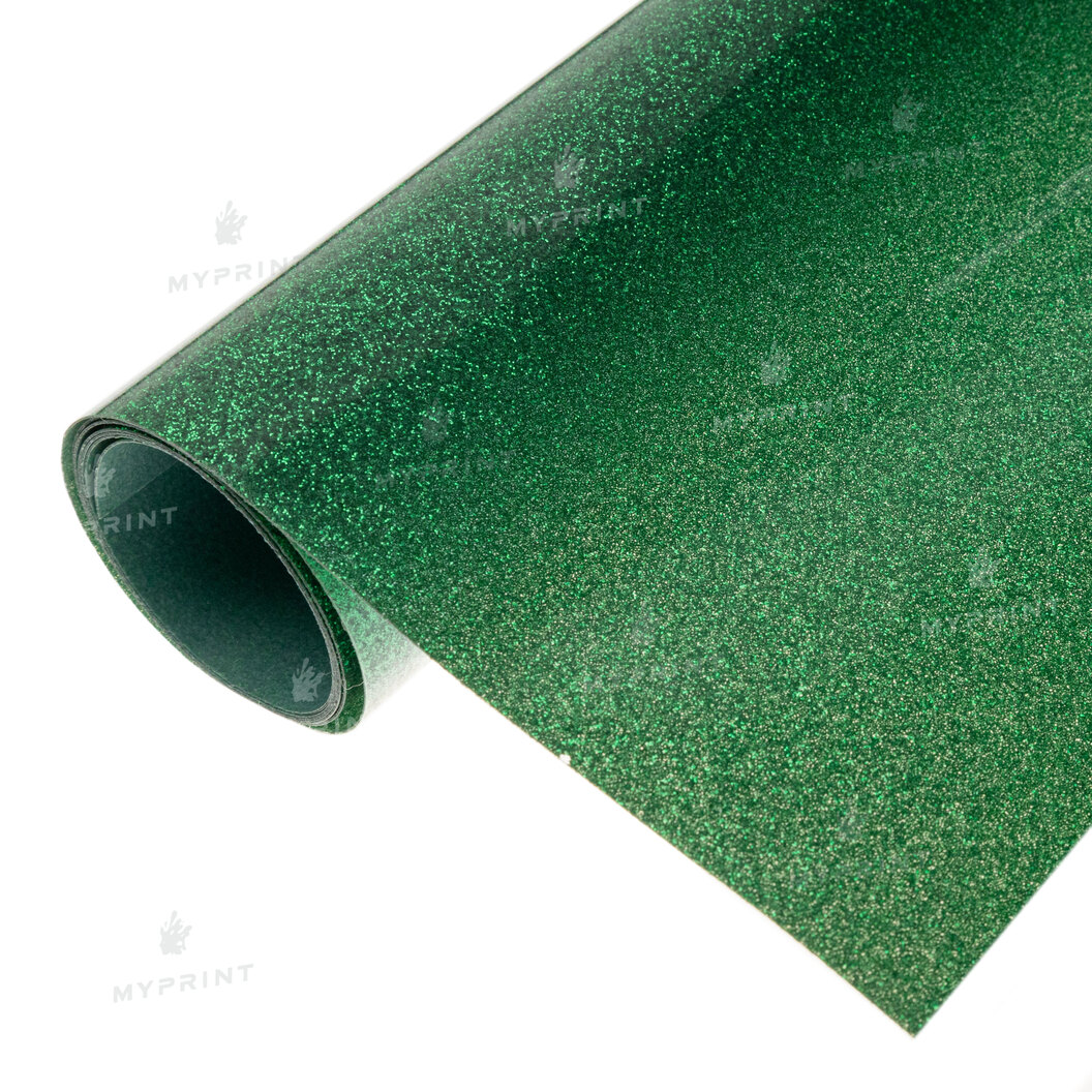 Термотрансферная пленка My Print PU Glitter зеленая 1 пог. м. (1*0,5 м) (9822) - фото 1 Термотрансферная пленка My Print PU Glitter зеленая 1 пог. м. (1*0,5 м) (9822) - фото 1 - Расходные материалы для печати