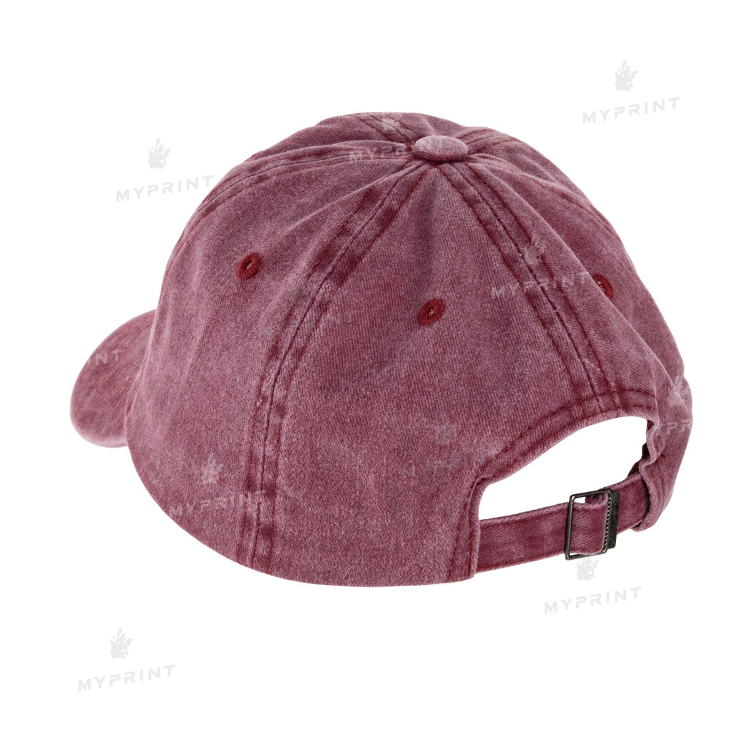 Six-blade cap cotton Vintage shabby maroon (10036) - фото 3 Six-blade cap cotton Vintage shabby maroon (10036) - фото 3 - Blanks for sublimation