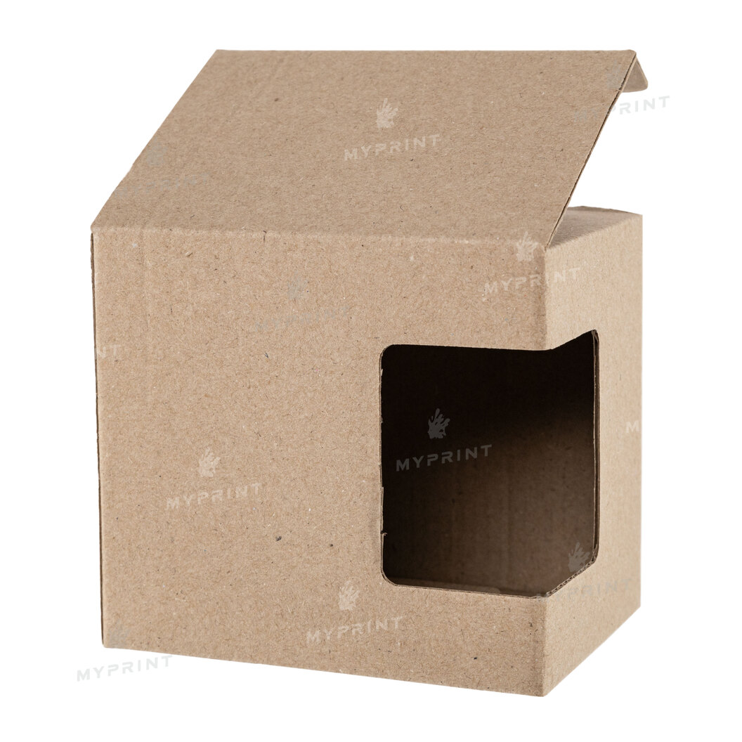 Коробочка для кружки 11 Oz (330 мл) бурая с окном (10045) - фото 1 Коробочка для кружки 11 Oz (330 мл) бурая с окном (10045) - фото 1 - Заготовки для сублимации
