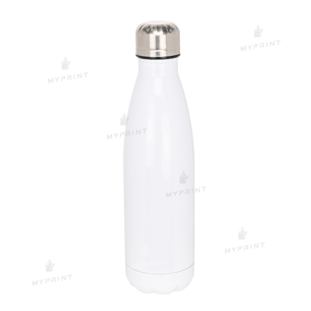 Thermal bottle for sublimation metallic white (500 ml) (6860) - фото 1 Thermal bottle for sublimation metallic white (500 ml) (6860) - фото 1 - Blanks for sublimation